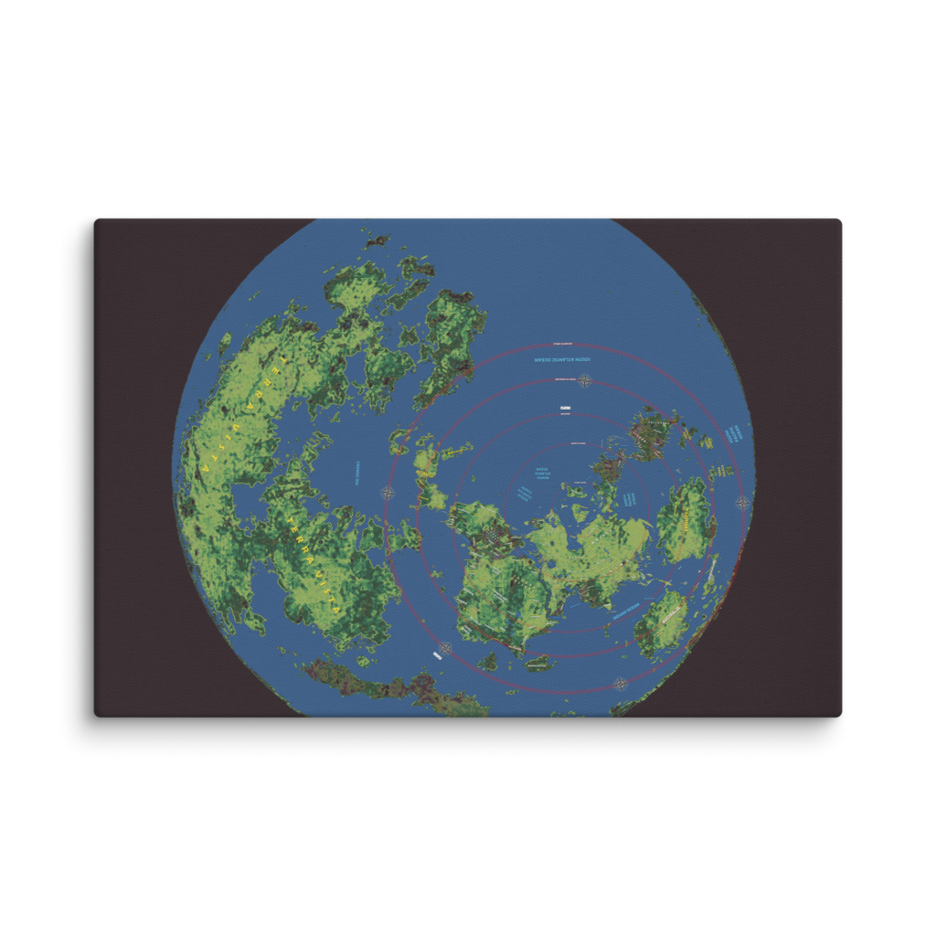 Plasma Moon Map 60cm by 90cm Large Canvas Vibes of Cosmos